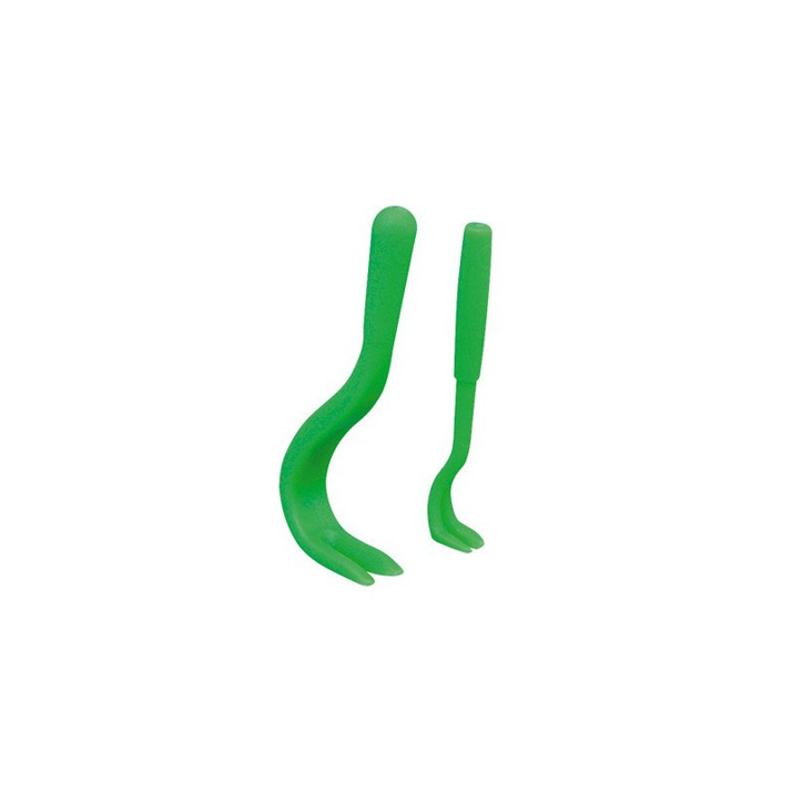 Twee groene tekenhaken, een kleine en een grote